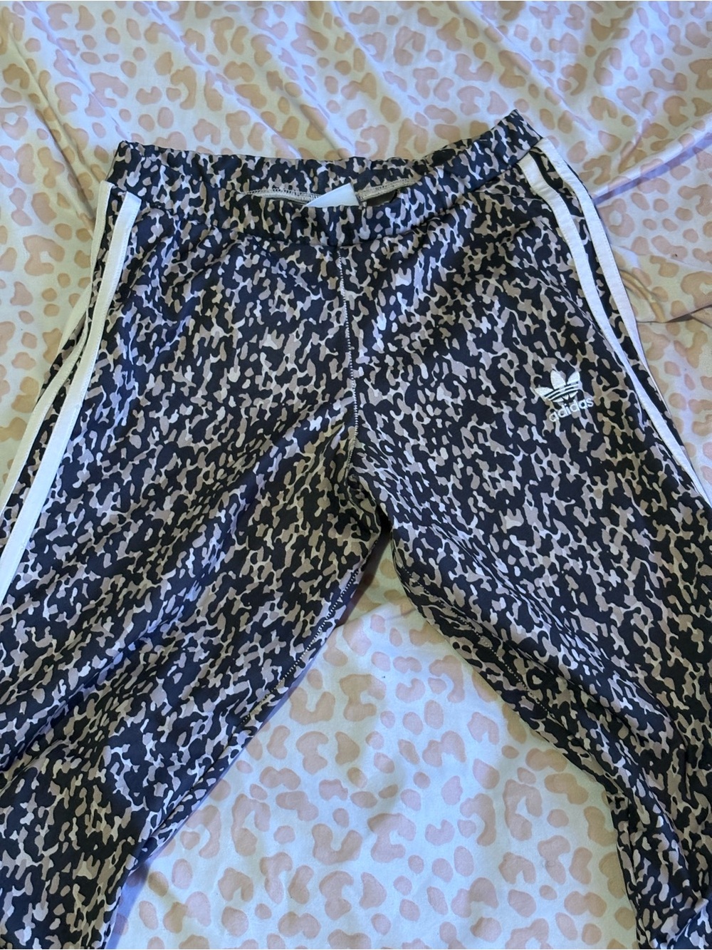 adidas Black & White Patterned Kids Joggers